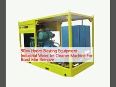 90 kW Hydro Blasting Equipment Industrial Water Jet Cleaner Machine Voor de weg Mar Remove